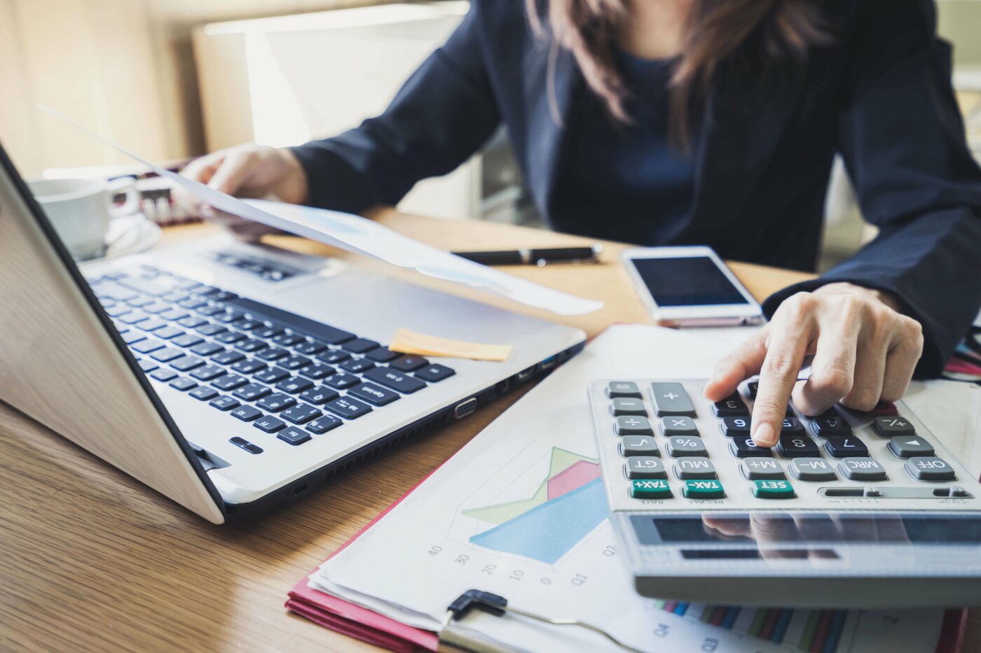 An accountant at work, the kind of specialist work that sits outside general practice